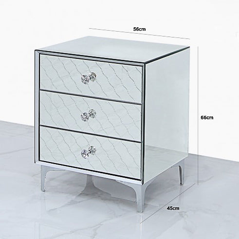 2 Drawer Mirror Bedside table
