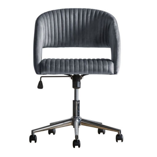 Murri Swivel Chair Grey Velvet
