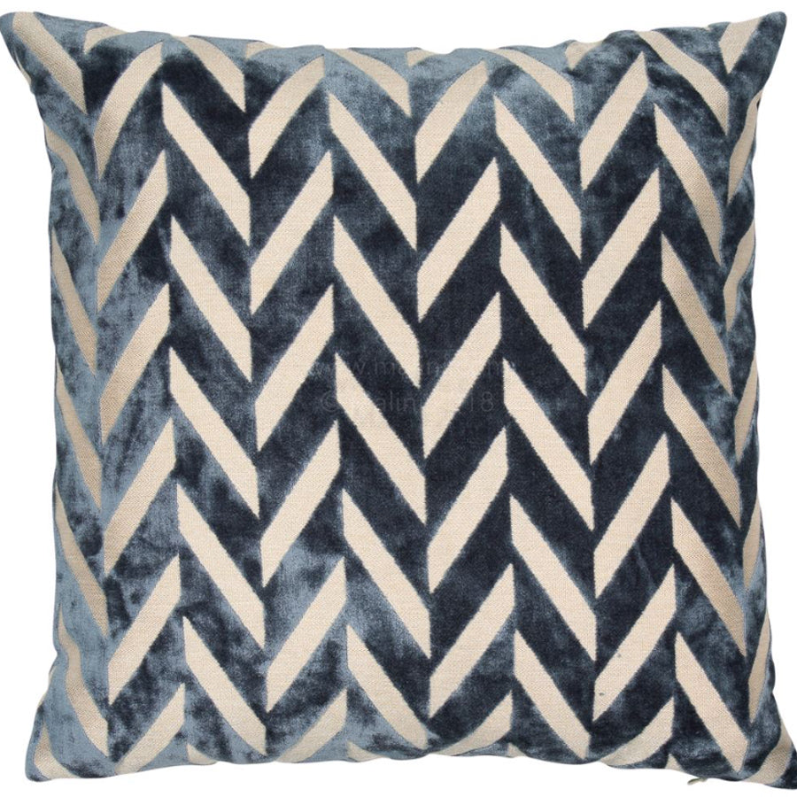 Navy Chevron Cushion