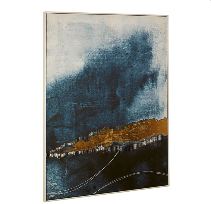 Navy & gold wall art
