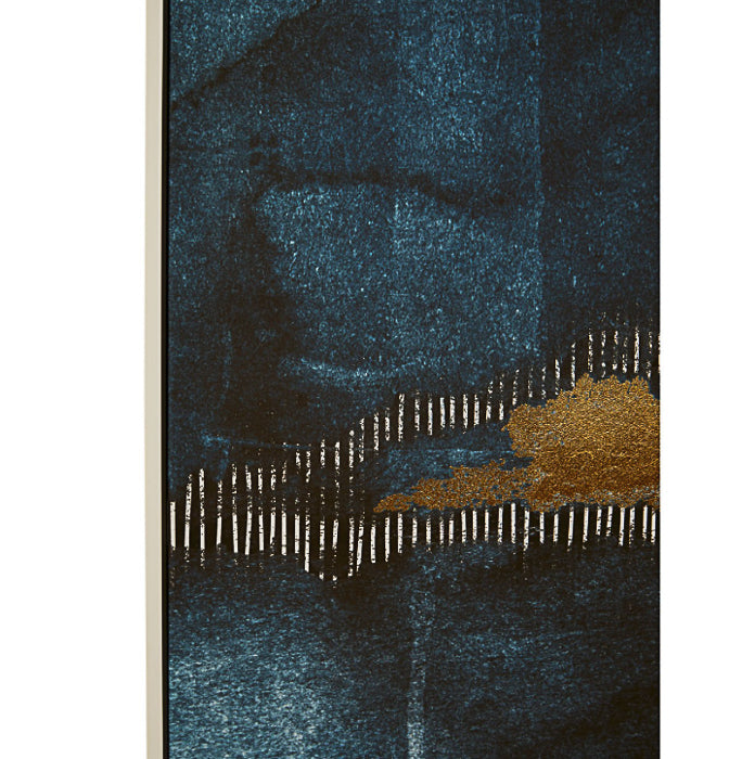 Navy & gold wall art