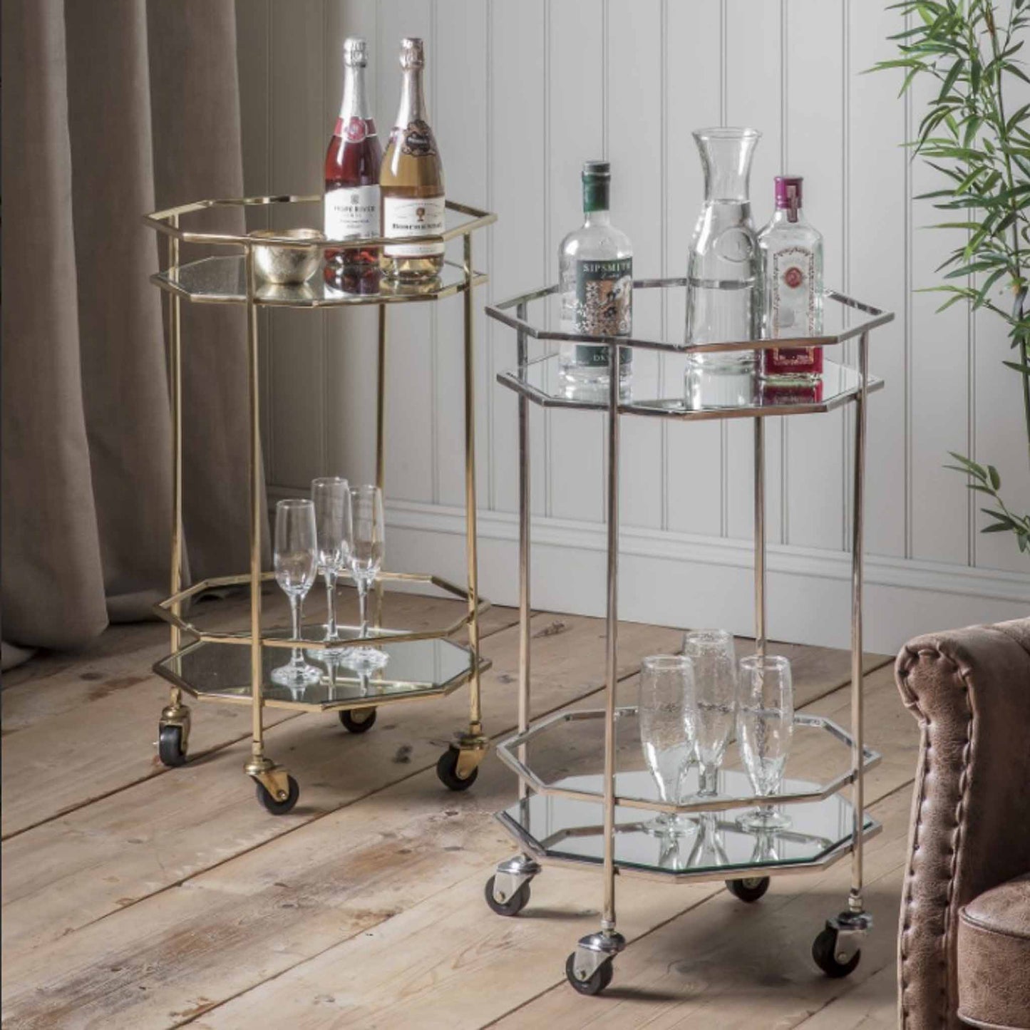 Octavia Drinks Trolley Gold