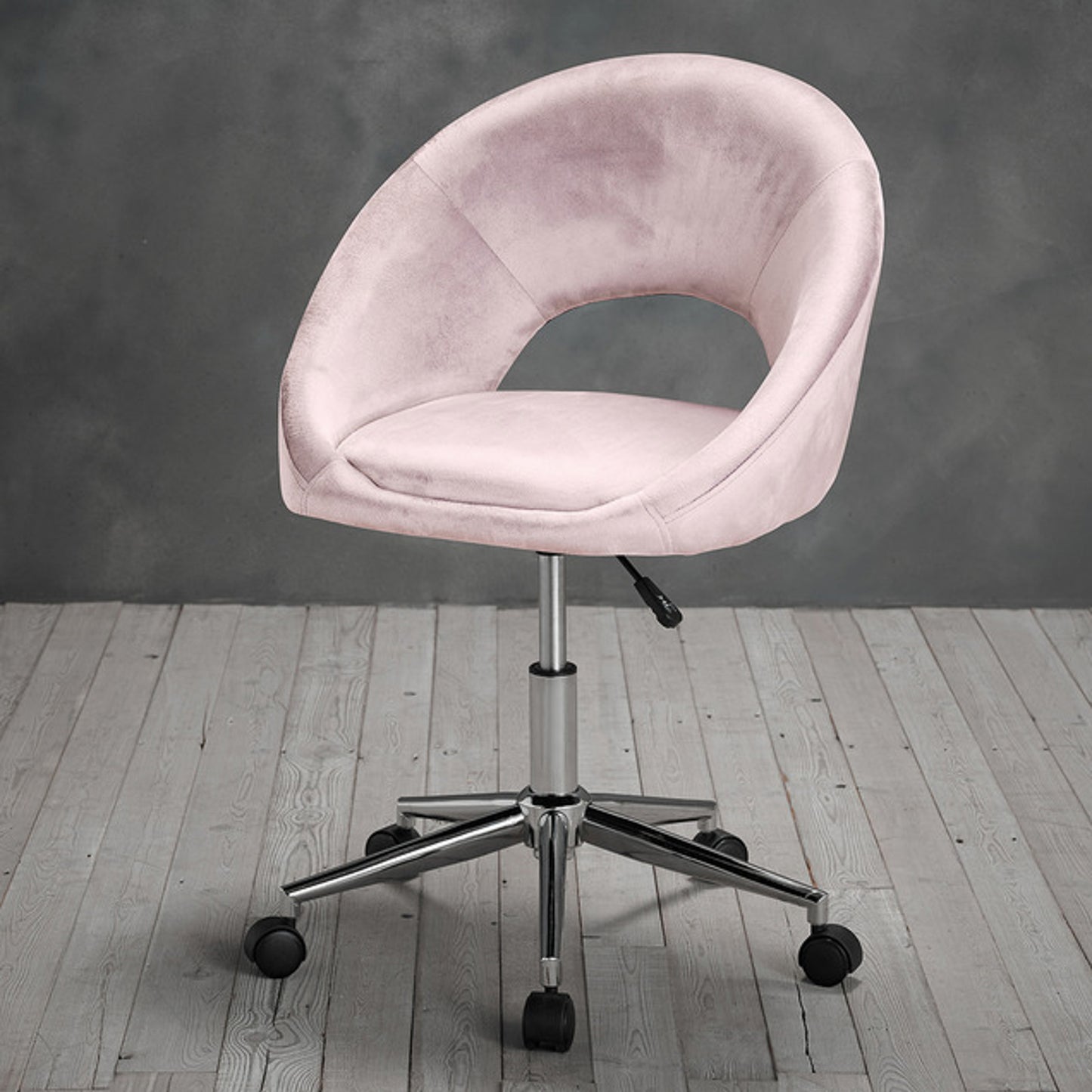 Pink Velvet Desk Chair