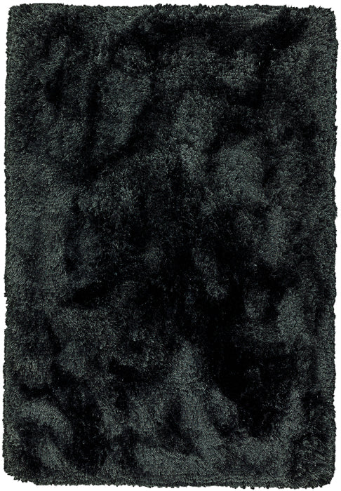 Plush Black Rug 393