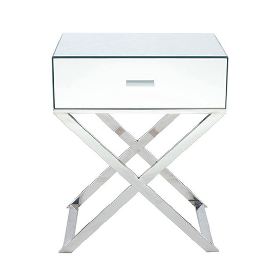 Rocca Mirrired Bedside Table