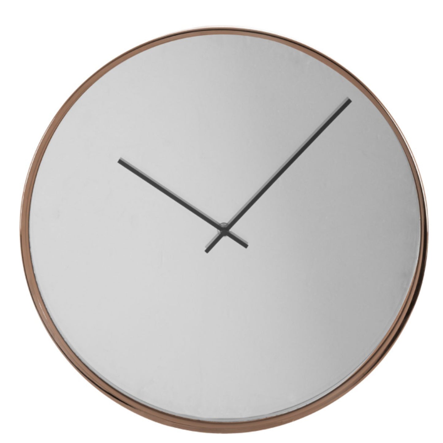 Rose Gold Mirror Wall Clock 40cm