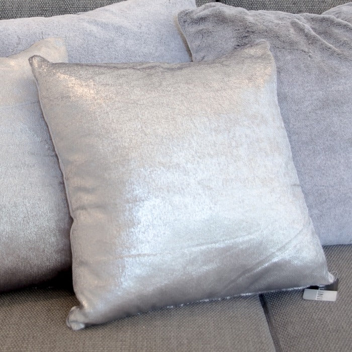Metallic Silver Effect Cushion 45x45cm