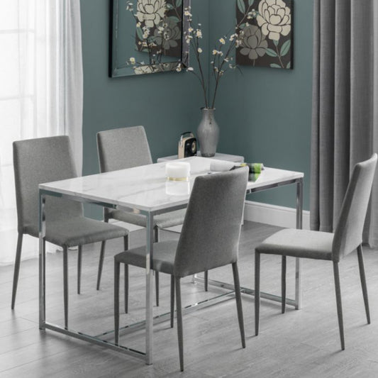 Scala White Marble Dining Table