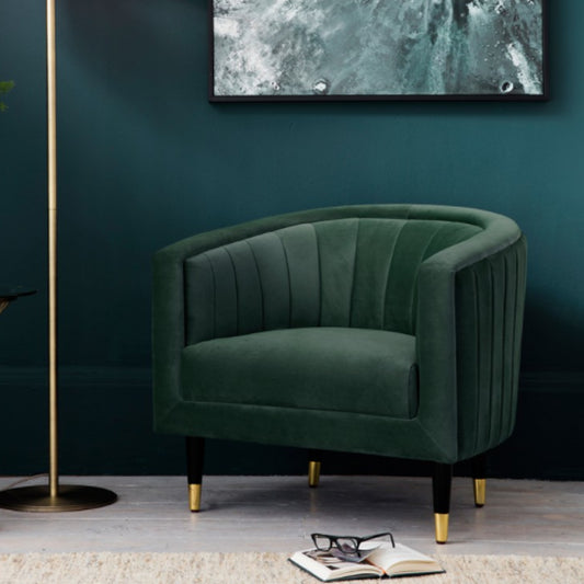 Serra Green Velvet Chair
