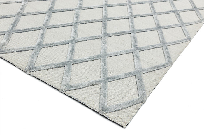 Silver Diamond Rug