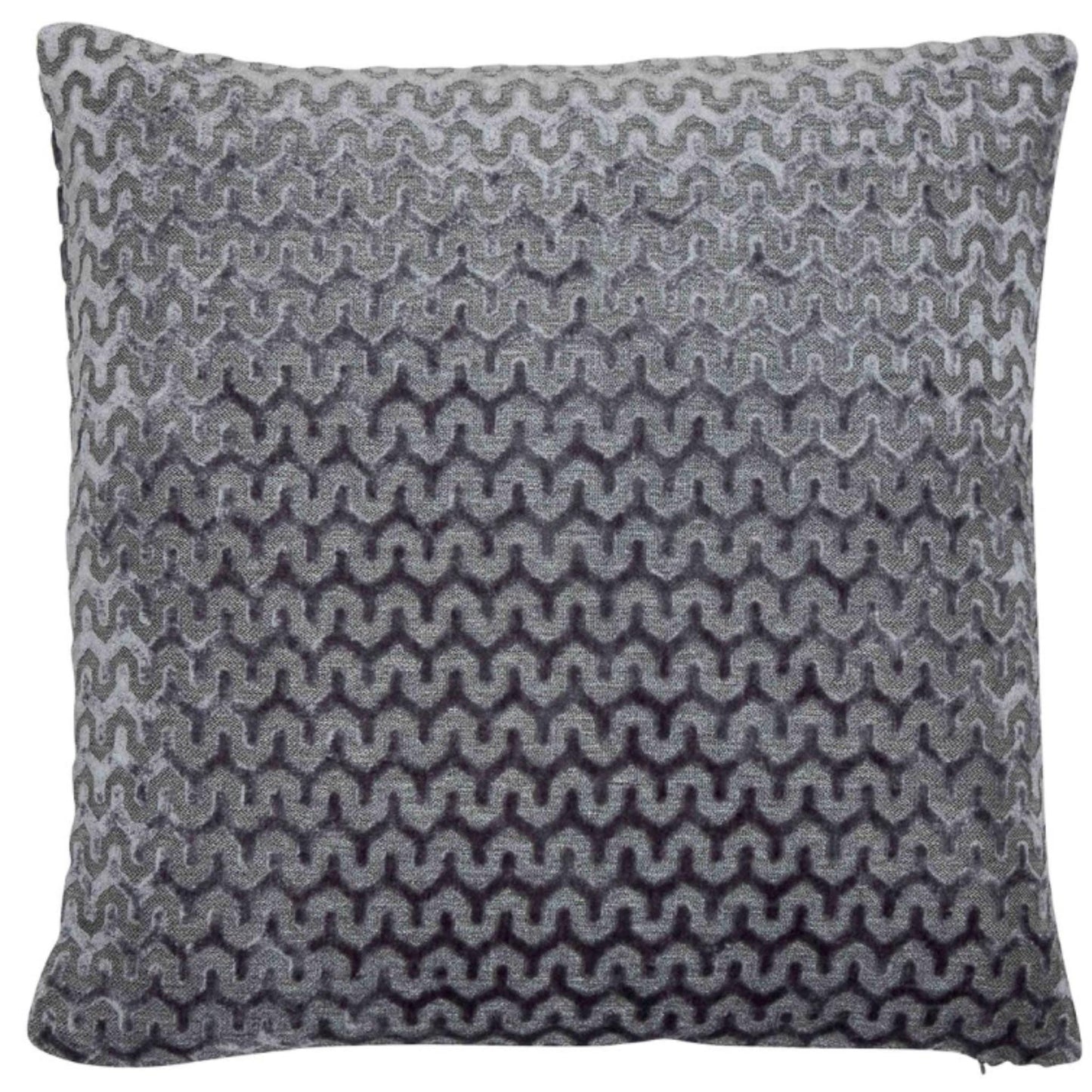 Slate Geo Cut Velvet Cushion 56x56cm