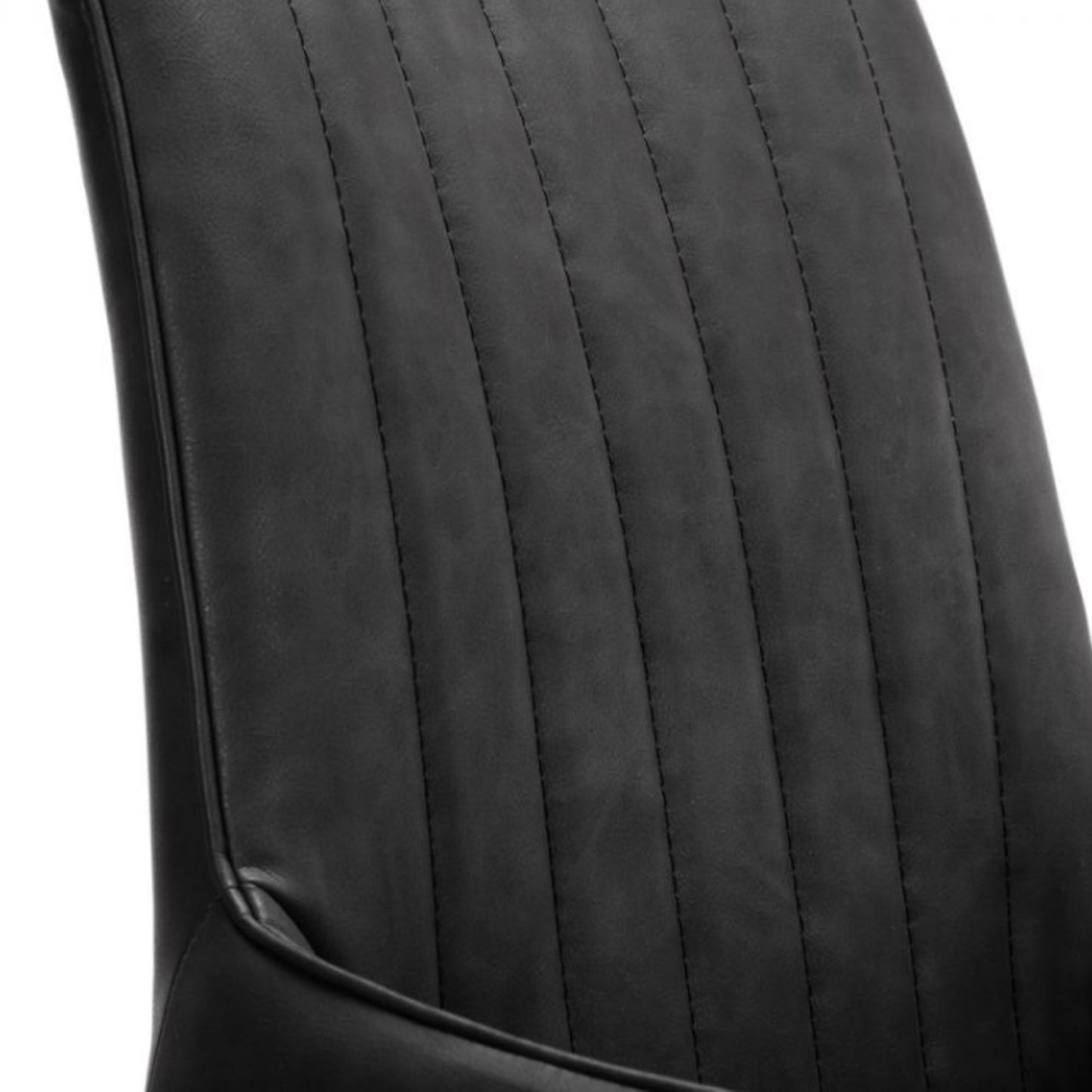 2 Soho Dining Chairs Black Faux Leather
