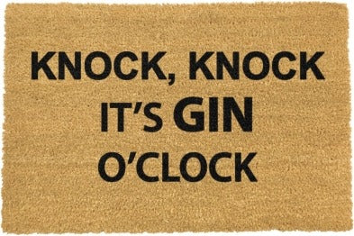 Knock Knock It's GIN O'Clock Doormat 60x40cm