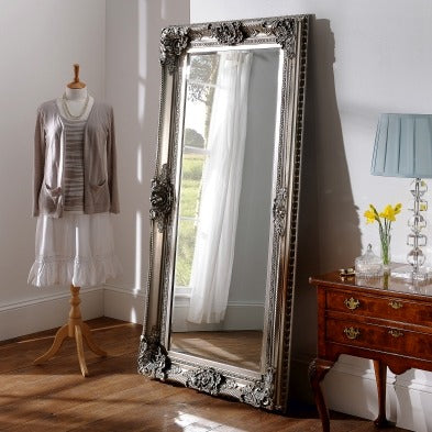 Full Length Silver Baroque Mirror 91cm x 183cm