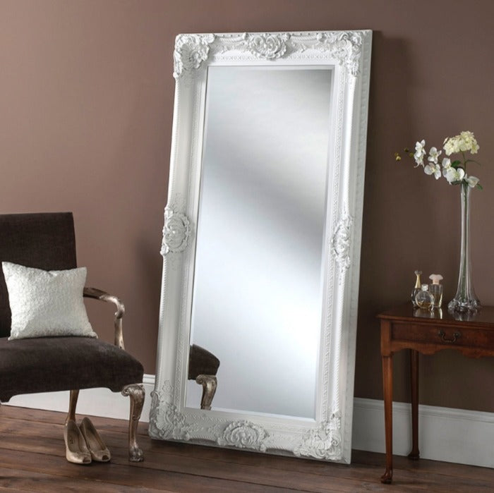 Full Length  White Baroque Mirror 91cm x 183cm