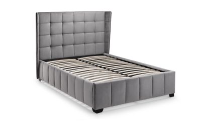 Gatsby Grey Velvet Bed