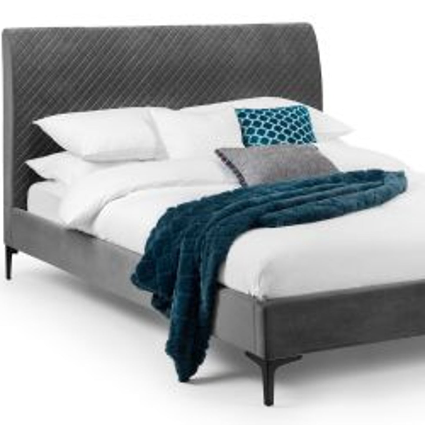 Sanderson Diamond Quilted Velvet Bed