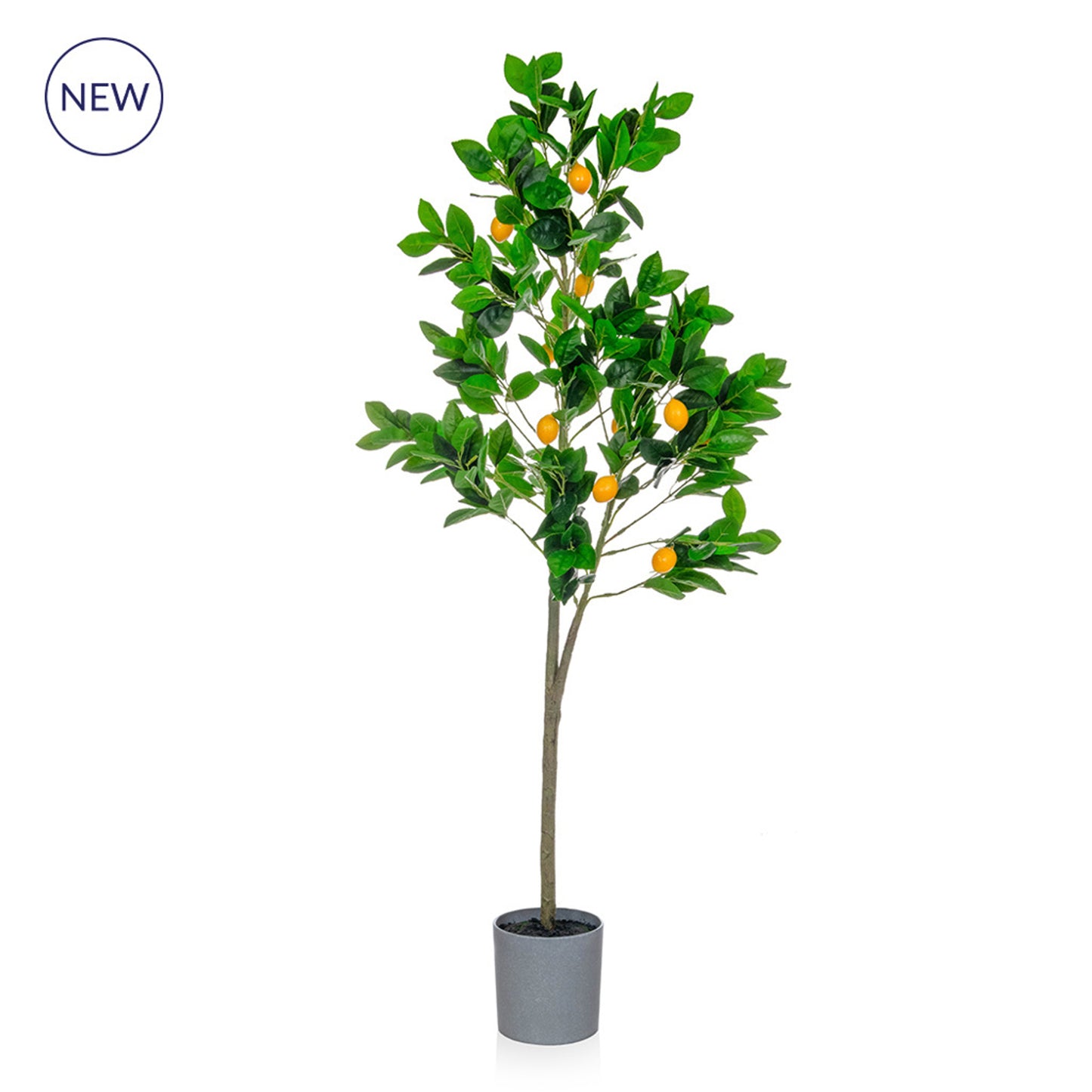 Artificial Lemon Tree in Grey Pot 130cm